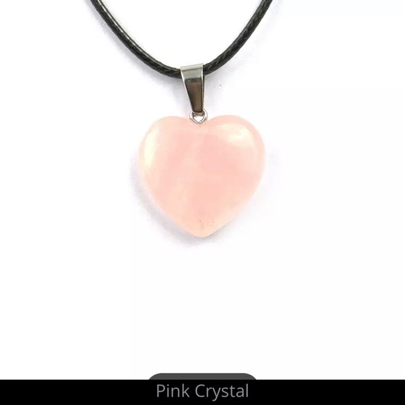 Jewelry - ⚡️2 for $15 Pink Crystal Natural Stone Necklace